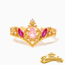 Anel Ajustável Princesa Encantados - Banhado a Ouro 18K