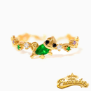 Anel Ajustável Princesa Encantados - Banhado a Ouro 18K