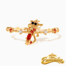 Anel Ajustável Princesa Encantados - Banhado a Ouro 18K