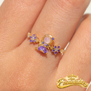 Anel Ajustável Princesa Encantados - Banhado a Ouro 18K