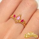 Anel Ajustável Princesa Encantados - Banhado a Ouro 18K