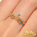 Anel Ajustável Princesa Encantados - Banhado a Ouro 18K