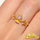 Anel Ajustável Princesa Encantados - Banhado a Ouro 18K