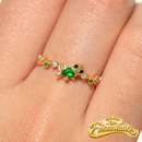 Anel Ajustável Princesa Encantados - Banhado a Ouro 18K
