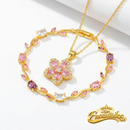 Pulseira & Colar Giratório Princesa Encantados - Banhado Ouro 18K